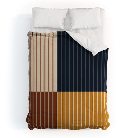 Colour Poems Color Block Line Abstract XIII Comforter