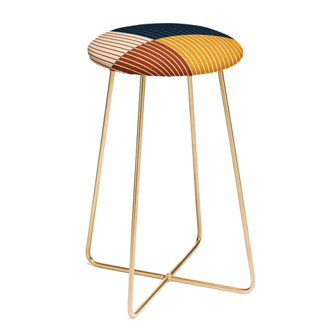 Colour Poems Color Block Line Abstract XIII Counter Stool