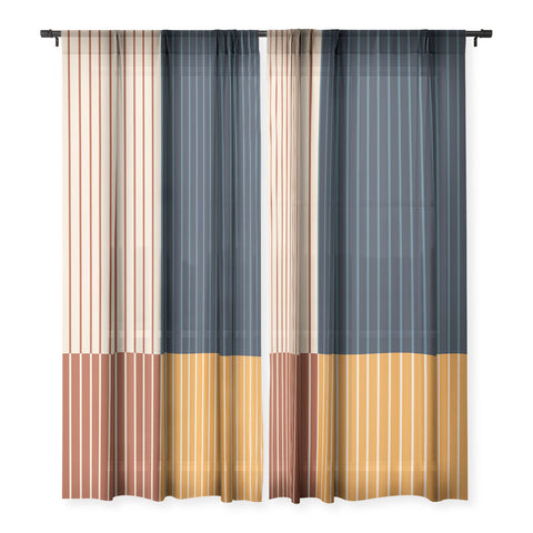 Colour Poems Color Block Line Abstract XIII Sheer Non Repeat