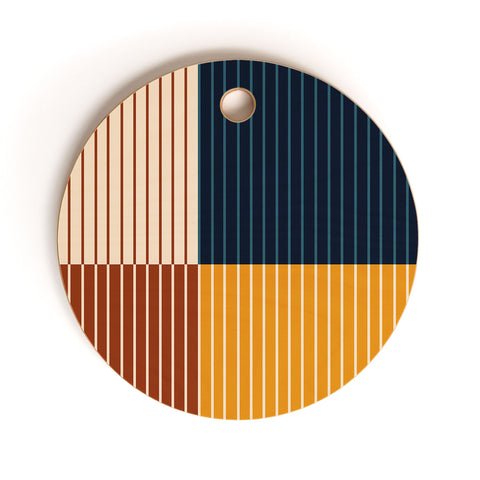 Colour Poems Color Block Line Abstract XIII Cutting Board Round