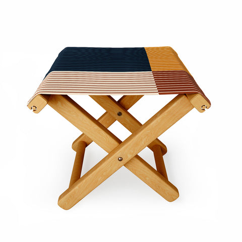 Colour Poems Color Block Line Abstract XIII Folding Stool