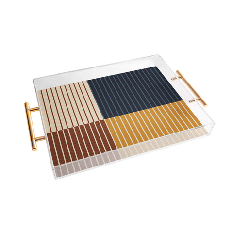 Colour Poems Color Block Line Abstract XIII Acrylic Tray