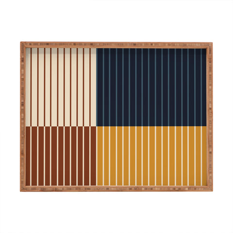 Colour Poems Color Block Line Abstract XIII Rectangular Tray