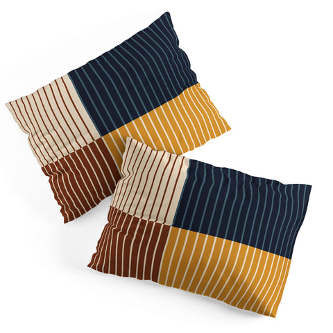 Colour Poems Color Block Line Abstract XIII Pillow Shams