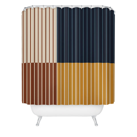 Colour Poems Color Block Line Abstract XIII Shower Curtain