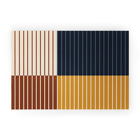 Colour Poems Color Block Line Abstract XIII Welcome Mat