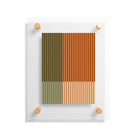 Colour Poems Color Block Line Abstract XIV Floating Acrylic Print