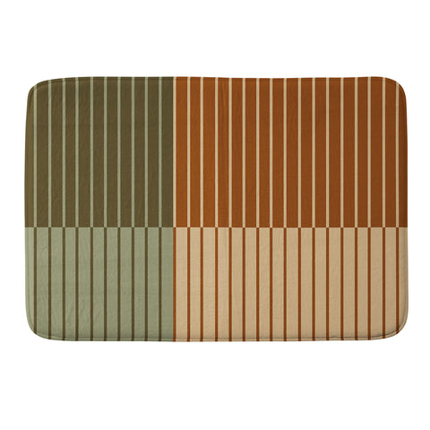 Colour Poems Color Block Line Abstract XIV Memory Foam Bath Mat
