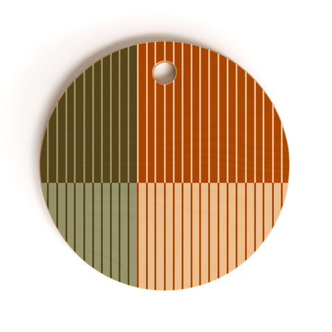Colour Poems Color Block Line Abstract XIV Cutting Board Round