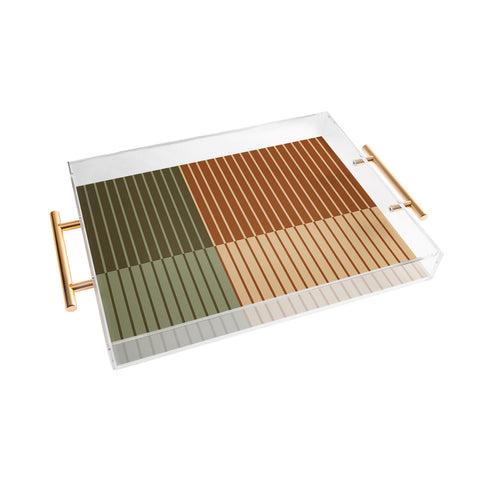 Colour Poems Color Block Line Abstract XIV Acrylic Tray