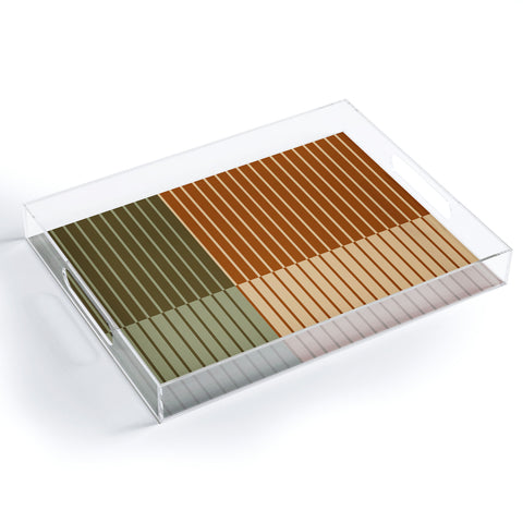 Colour Poems Color Block Line Abstract XIV Acrylic Tray