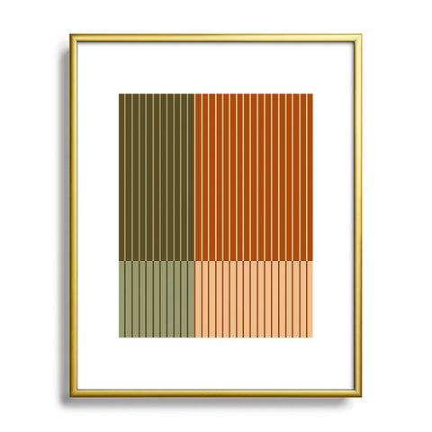 Colour Poems Color Block Line Abstract XIV Metal Framed Art Print