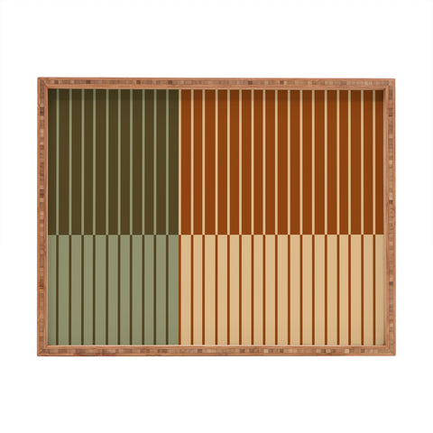 Colour Poems Color Block Line Abstract XIV Rectangular Tray