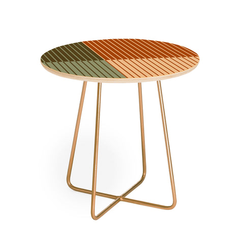Colour Poems Color Block Line Abstract XIV Round Side Table
