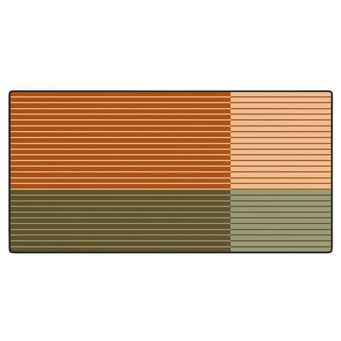 Colour Poems Color Block Line Abstract XIV Desk Mat