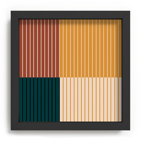 Colour Poems Color Block Line Abstract XV Recessed Framing Square