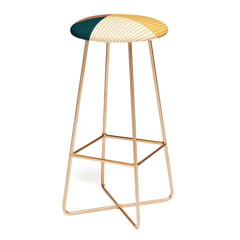 Colour Poems Color Block Line Abstract XV Bar Stool