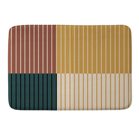 Colour Poems Color Block Line Abstract XV Memory Foam Bath Mat