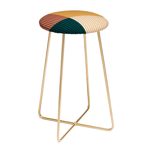 Colour Poems Color Block Line Abstract XV Counter Stool