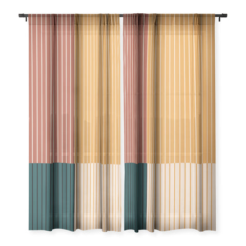 Colour Poems Color Block Line Abstract XV Sheer Non Repeat