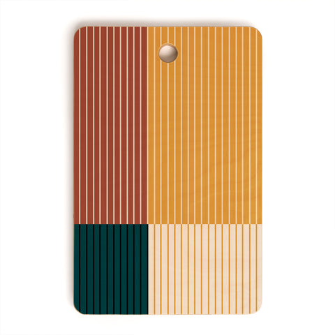 Colour Poems Color Block Line Abstract XV Cutting Board Rectangle