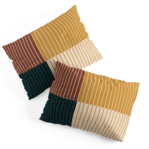 Colour Poems Color Block Line Abstract XV Pillow Shams