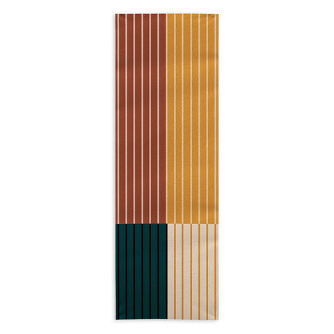 Colour Poems Color Block Line Abstract XV Yoga Towel