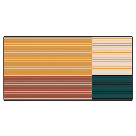 Colour Poems Color Block Line Abstract XV Desk Mat