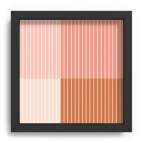 Colour Poems Color Block Line Abstract XVI Recessed Framing Square