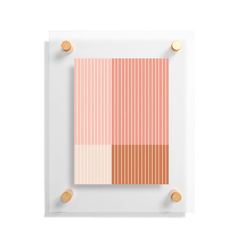 Colour Poems Color Block Line Abstract XVI Floating Acrylic Print