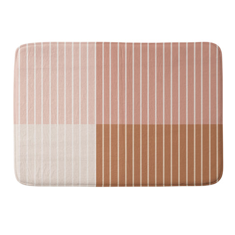 Colour Poems Color Block Line Abstract XVI Memory Foam Bath Mat