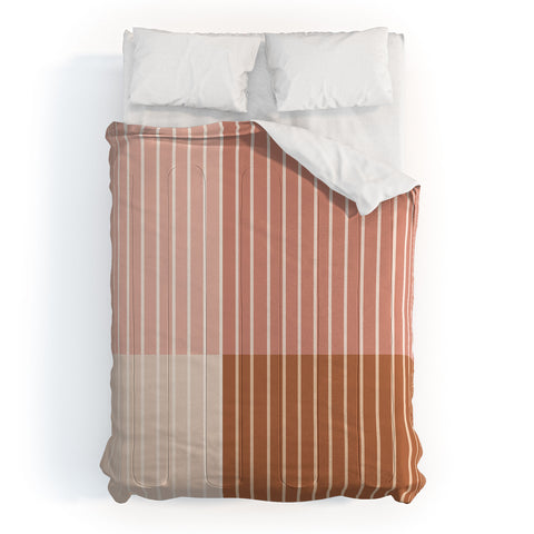 Colour Poems Color Block Line Abstract XVI Comforter