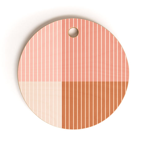 Colour Poems Color Block Line Abstract XVI Cutting Board Round