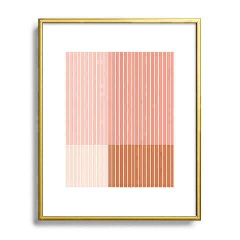 Colour Poems Color Block Line Abstract XVI Metal Framed Art Print
