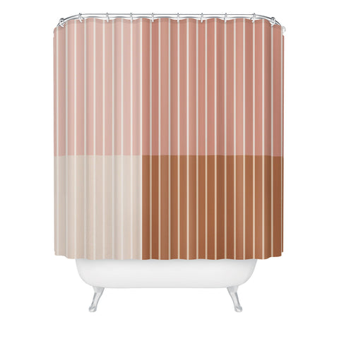 Colour Poems Color Block Line Abstract XVI Shower Curtain