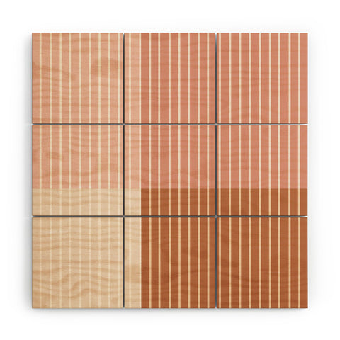 Colour Poems Color Block Line Abstract XVI Wood Wall Mural