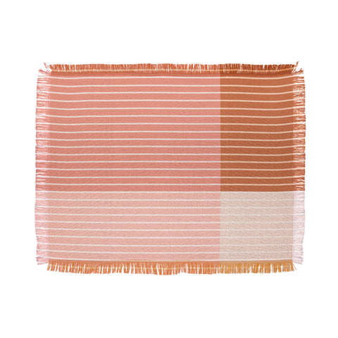 Colour Poems Color Block Line Abstract XVI Throw Blanket