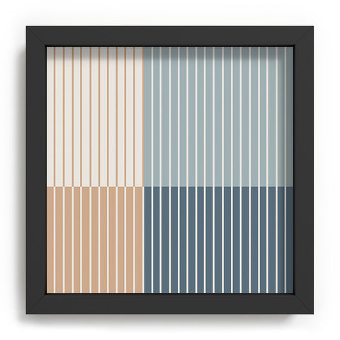 Colour Poems Color Block Line Abstract XVII Recessed Framing Square