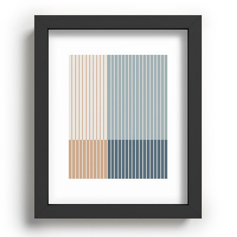 Colour Poems Color Block Line Abstract XVII Recessed Framing Rectangle