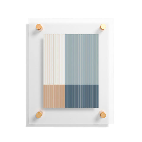 Colour Poems Color Block Line Abstract XVII Floating Acrylic Print