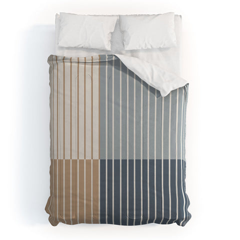Colour Poems Color Block Line Abstract XVII Comforter