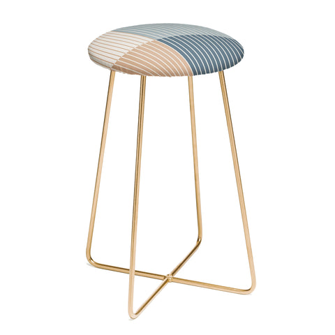 Colour Poems Color Block Line Abstract XVII Counter Stool