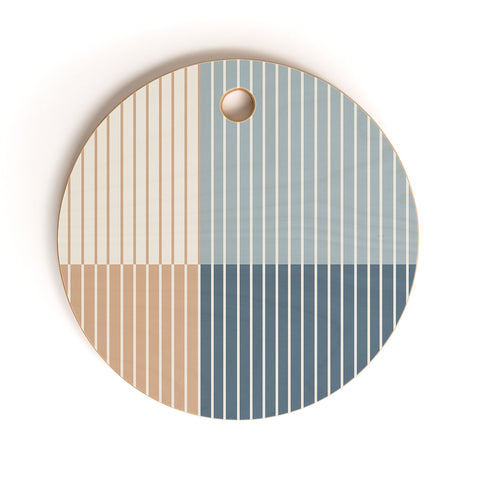 Colour Poems Color Block Line Abstract XVII Cutting Board Round