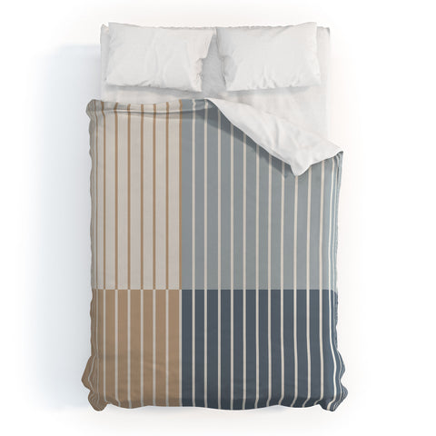 Colour Poems Color Block Line Abstract XVII Duvet Cover