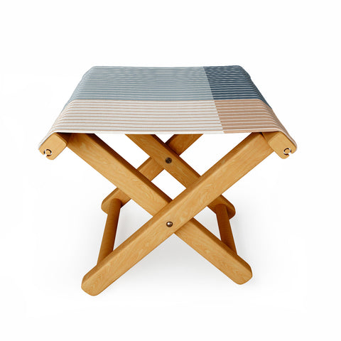 Colour Poems Color Block Line Abstract XVII Folding Stool