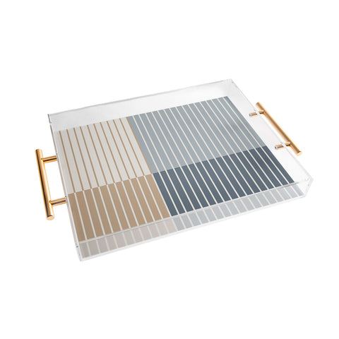 Colour Poems Color Block Line Abstract XVII Acrylic Tray