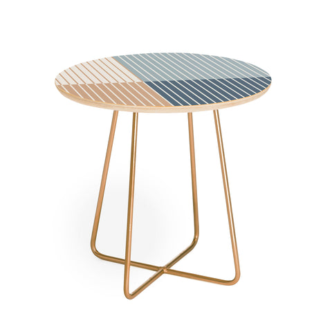 Colour Poems Color Block Line Abstract XVII Round Side Table