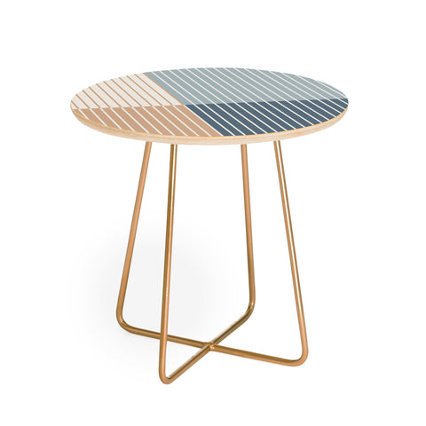 Colour Poems Color Block Line Abstract XVII Round Side Table