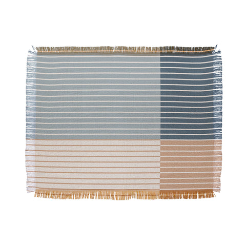 Colour Poems Color Block Line Abstract XVII Throw Blanket