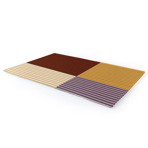 Colour Poems Color Block Line Abstract XXI Area Rug